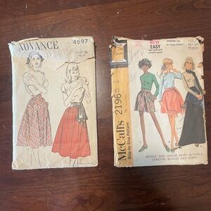 Lot of 2 vintage teen/XS patterns